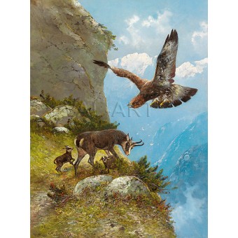 Диви кози и златен орел (1895) РЕПРОДУКЦИИ НА КАРТИНИ
